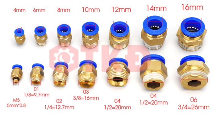kích thước đầu nối nhanh khí nén pc kích thước đầu nối nhanh khí nén pc