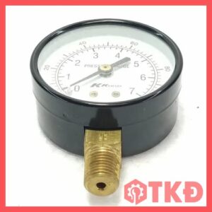 đồng hồ đo áp suất không dầu chân đứng