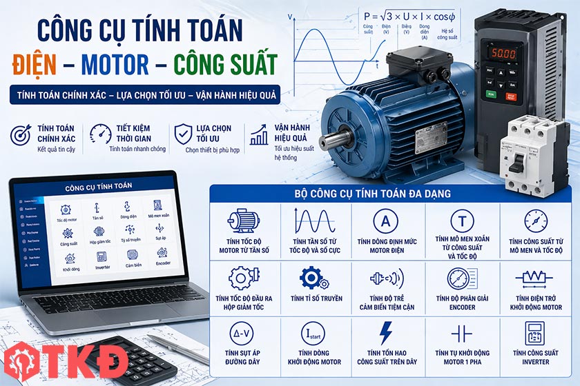 Công cụ tính toán Điện – Motor – Công suất Công cụ tính toán Điện – Motor – Công suất