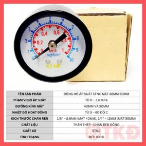 đồng hồ áp suất chân sau stnc 9