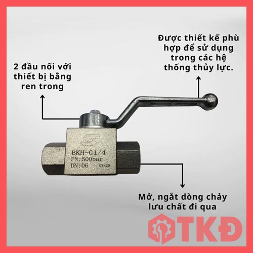 van thủy lực 2 ngã bkh