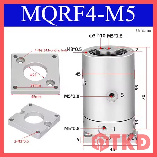khớp nối xoay khí nén mqrf4-m5