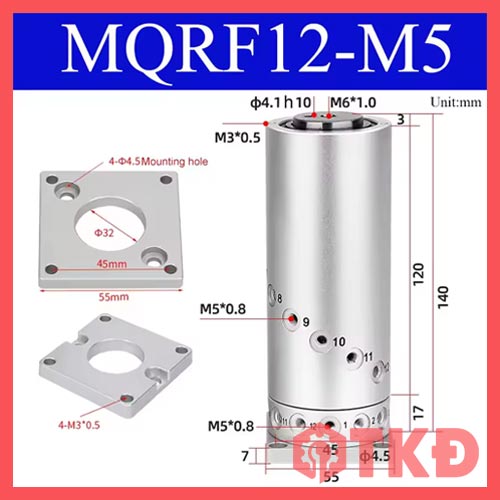 khớp nối xoay khí nén mqrf12-m5