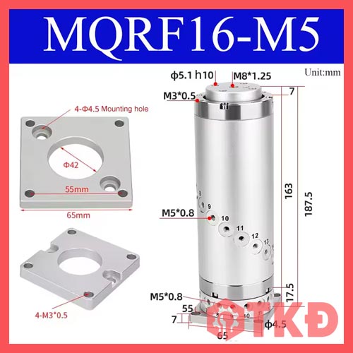 khớp nối xoay khí nén mqrf16-m5