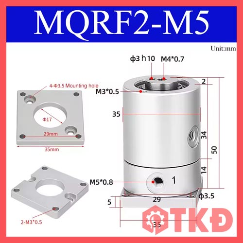 khớp nối xoay khí nén mqrf2-m5